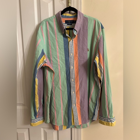 Ralph Lauren Striped Oxford Men’s Cotton Shirt size XXL - Picture 2 of 10